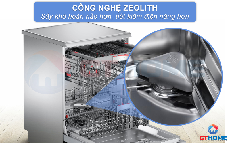 Công nghệ Zeolith giúp bát đĩa khô nhanh hơn, tiết kiệm điện hơn