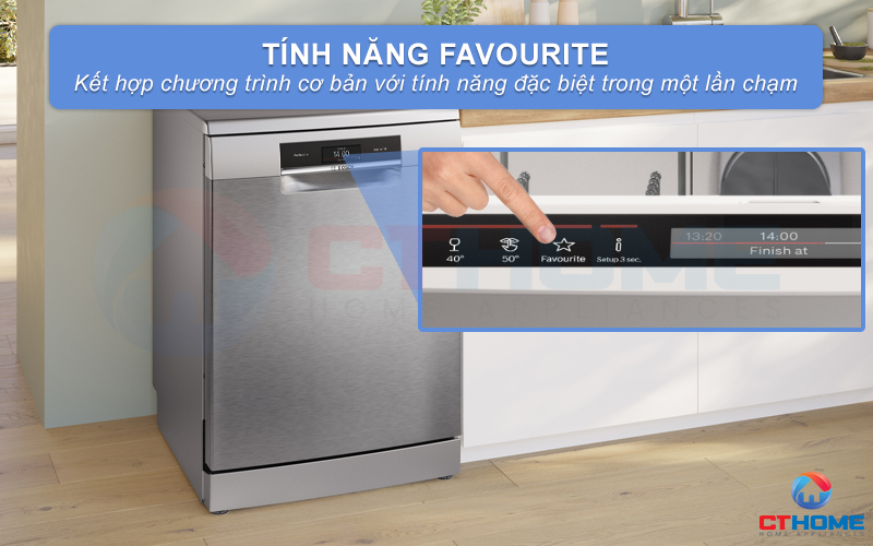 Kết hợp chương trình cơ bản với tính năng đặc biệt nhờ nút nhấn Favourite