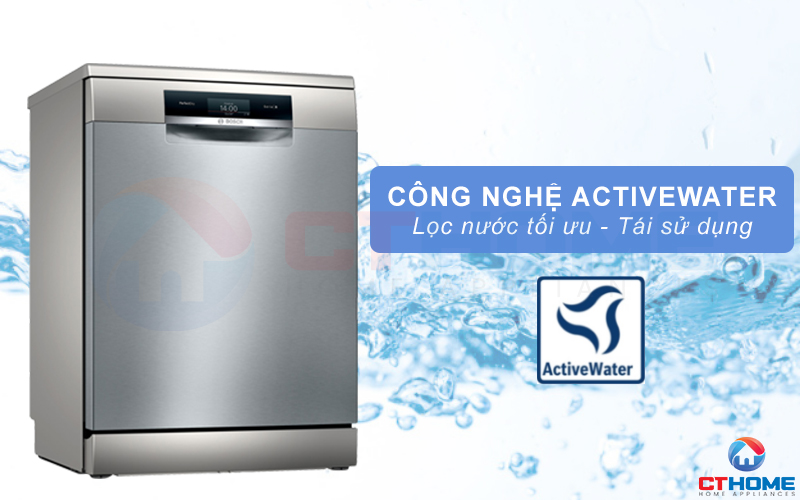 Công nghệ ActiveWater lọc và tái sử dụng nước tối ưu.