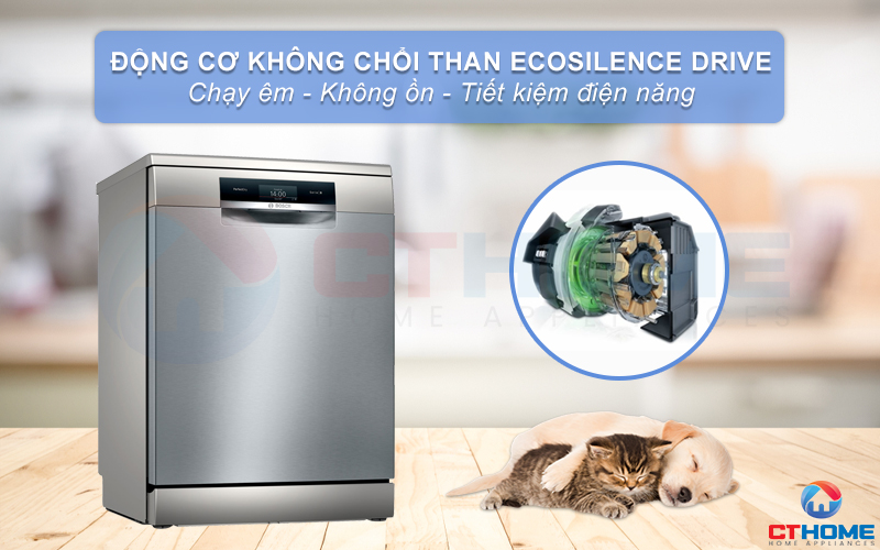 Động cơ EcoSilence Drive giúp máy vận hành êm ái và mạnh mẽ hơn.