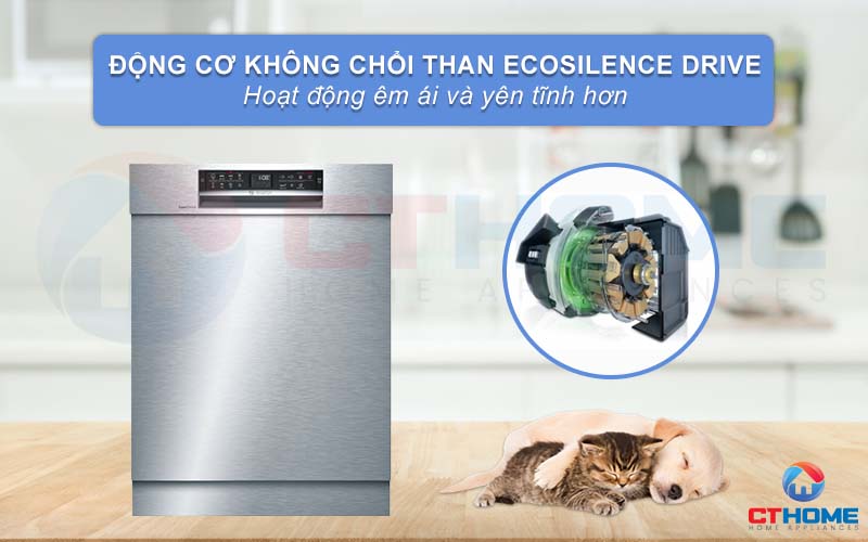 Động cơ EcoSilence Drive giúp máy hoạt động hiệu quả mà không gây tiếng ồn khó chịu