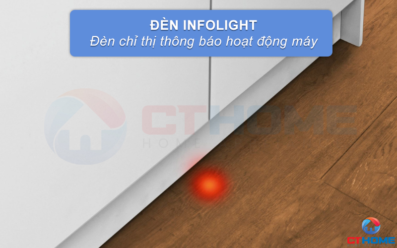 Đèn chỉ thị báo hiệu tình trạng hoạt động của máy rửa bát âm tủ Bosch SMV46MX03E