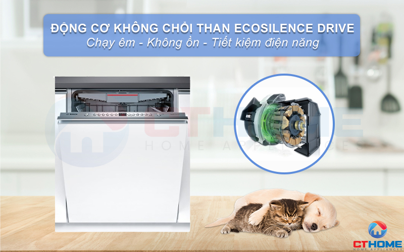 Động cơ EcoSilence Drive giúp máy vận hành êm ái và mạnh mẽ hơn