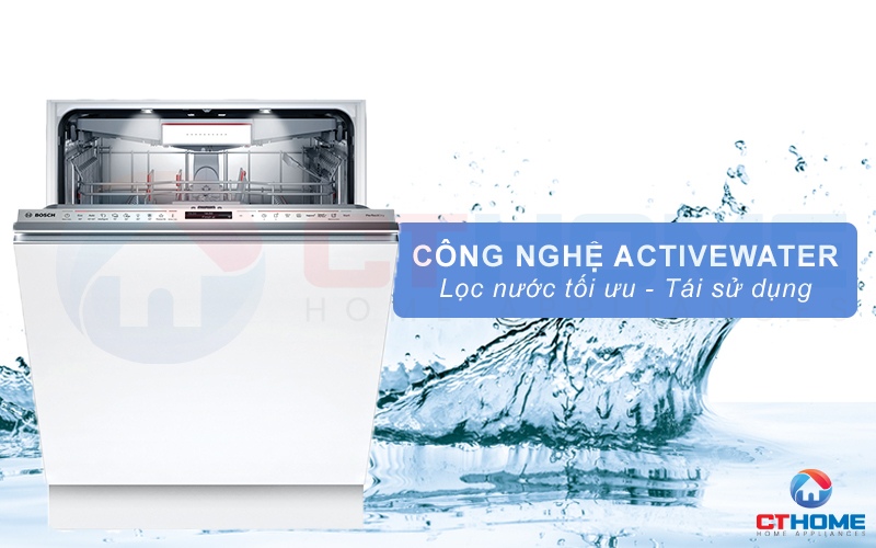 Công nghệ Active Water tối ưu hóa lượng nước rửa cho từng chu kỳ