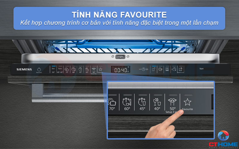 MÁY RỬA BÁT ÂM TỦ SIEMENS SX65ZX49CE IQ500 SẤY ZEOLITH 8