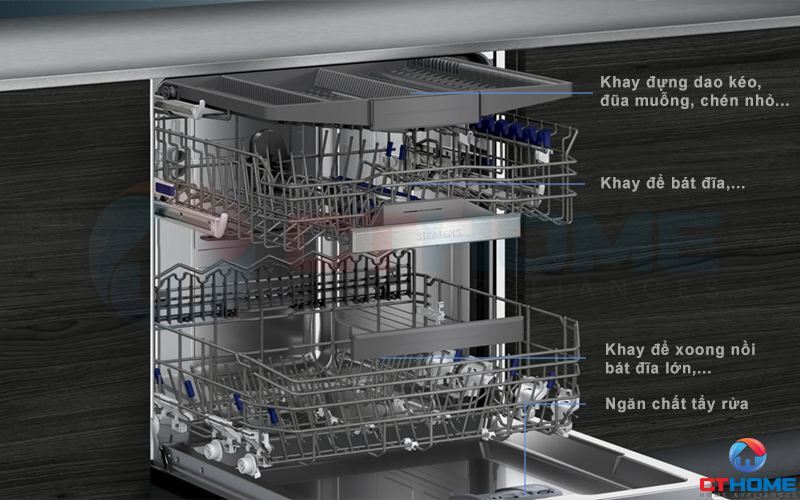 MÁY RỬA BÁT ÂM TỦ SIEMENS SX65ZX49CE IQ500 SẤY ZEOLITH 17