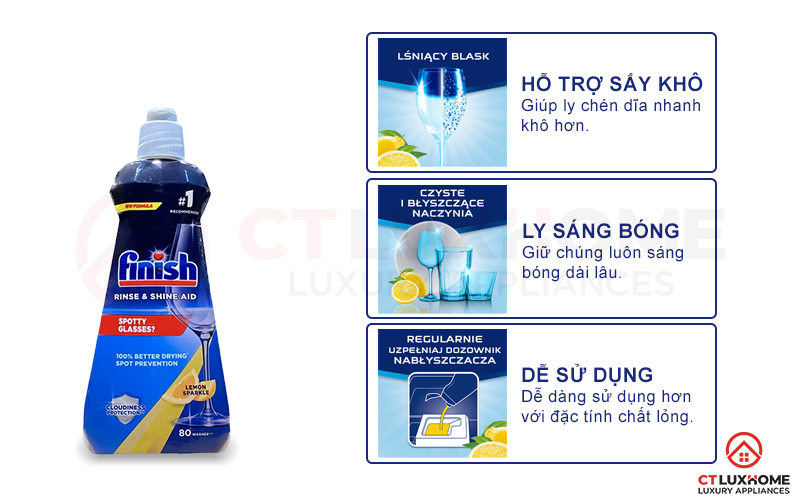 Tính năng vượt trội của nước làm bóng 400ml hương chanh