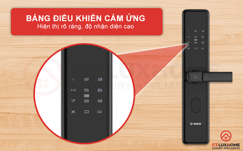 Bảng điều khiển cảm ứng hiển thị rõ ràng, thao tác dễ dàng với một chạm