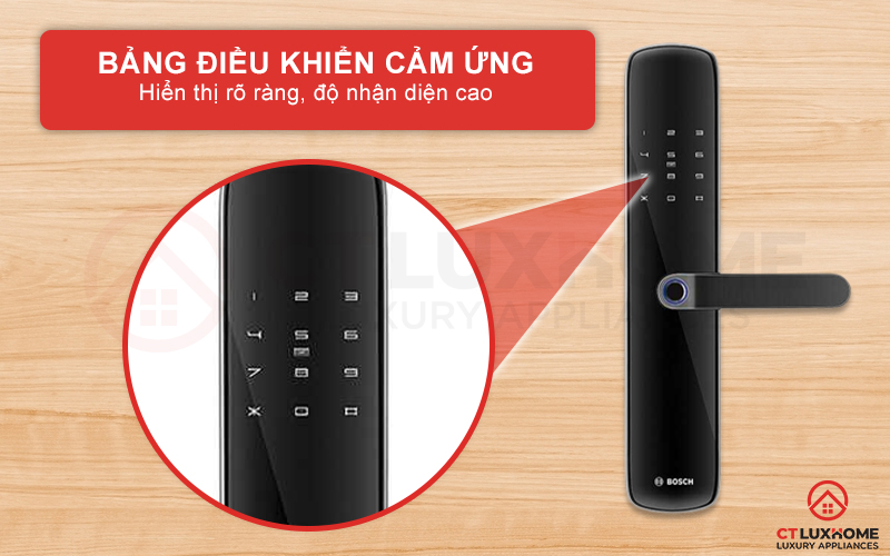Bảng điều khiển cảm ứng hiện đại dễ dàng thao tác mở khóa