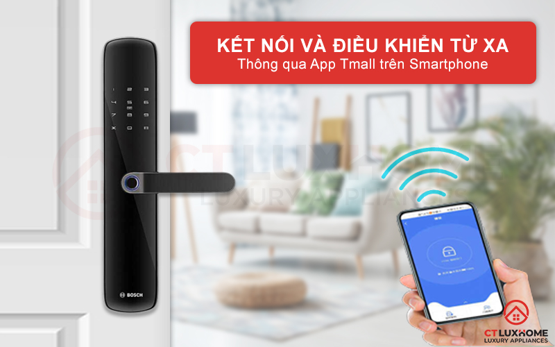 Kết nối và điều khiển từ xa khóa vân tay Bosch ID60 thông qua App Tmall