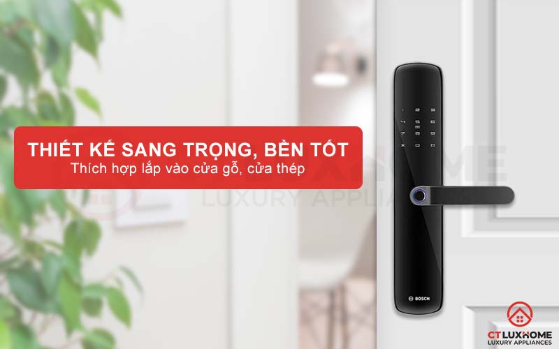 Khóa vân tay ID60 được thiết kế sang trọng, tạo độ thẩm mỹ cho ngôi nhà