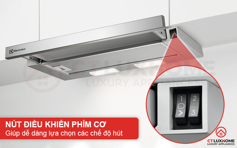 Dễ dàng chọn các chế độ hút với nút điều khiển phím cơ