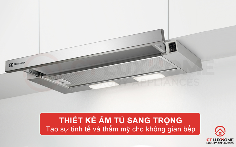 Thiết kế âm tủ sang trọng, tạo sự thẩm mỹ cho không gian bếp