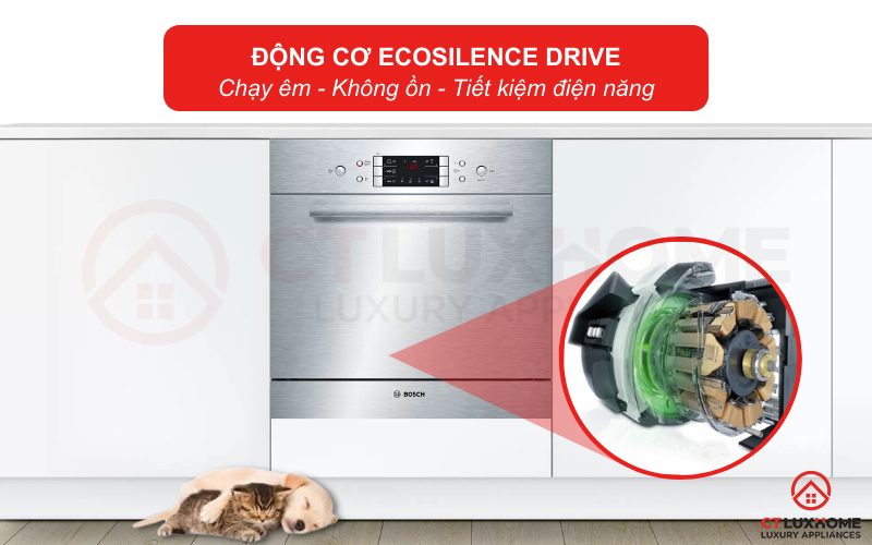 EcoSilence Drive là Động cơ không chổi than, được nghiên cứu giúp làm giảm độ ồn, tiết kiệm năng lượng