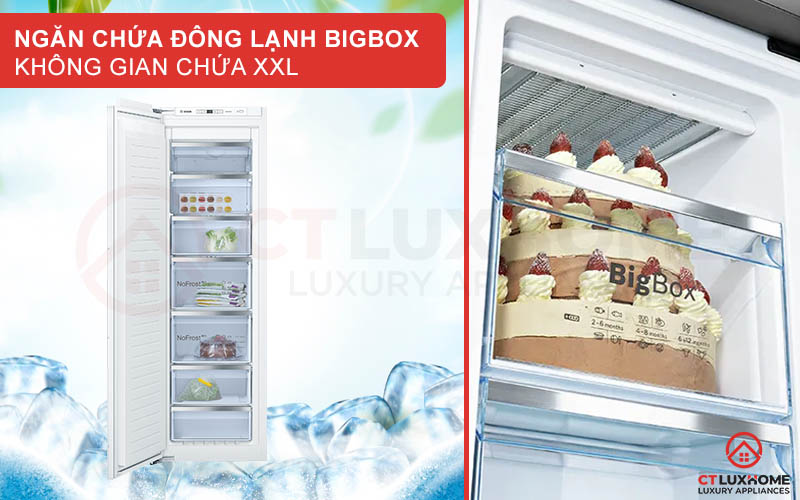 Ngăn chứa đông lạnh Big Box cho bạn không gian chứa XXL