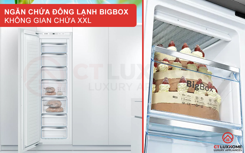 Ngăn chứa đông lạnh Big Box cho bạn không gian chứa XXL