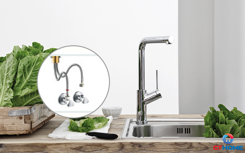 Vòi với 2 đường nóng lạnh giúp tăng hiệu quả rửa